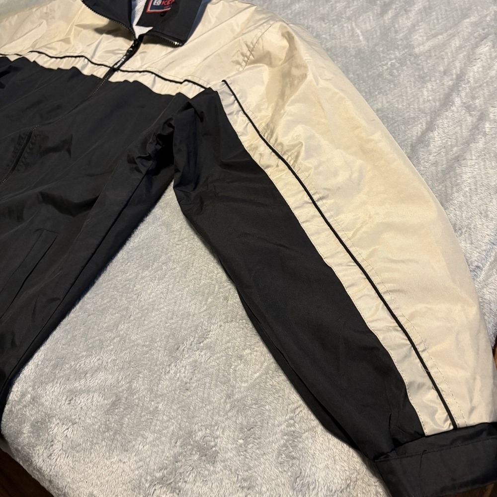 Kenpo Jacket Mens L Black Beige Windbreaker Full Zip Lightweight Vintage 1967 - Picture 3 of 14